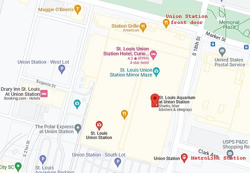 Google map of area near Union Station